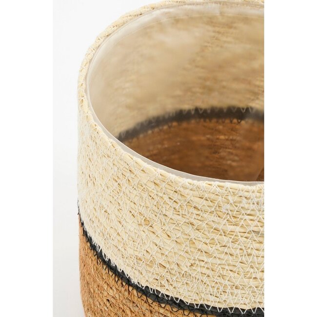 Mica Decorations Damian Seagrass Plant Baskets - White - Set of 2