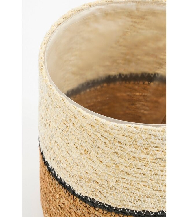 Plantenmanden set Wit 2Zeegras