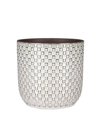 Mica Decorations Bloempot binnen Wit 1Keramisch