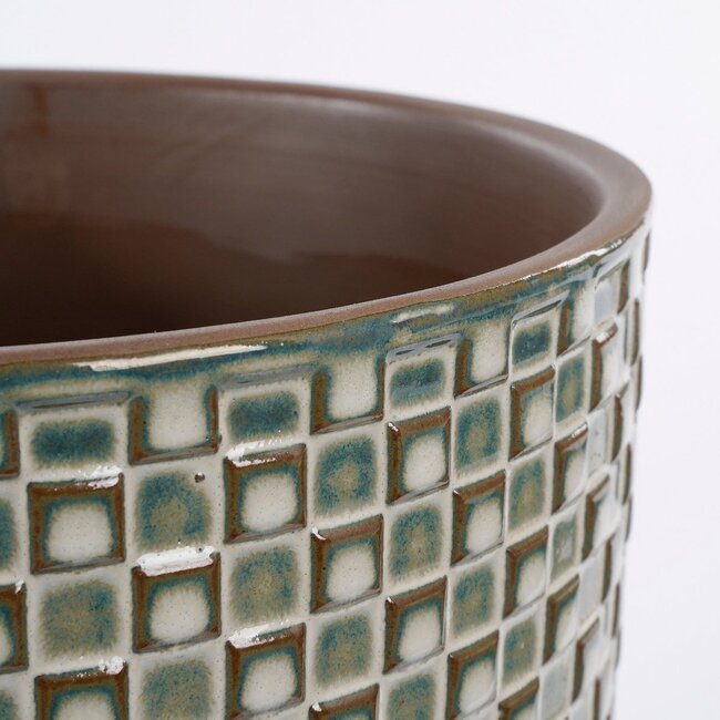 Bloempot binnen Wit 1Keramisch