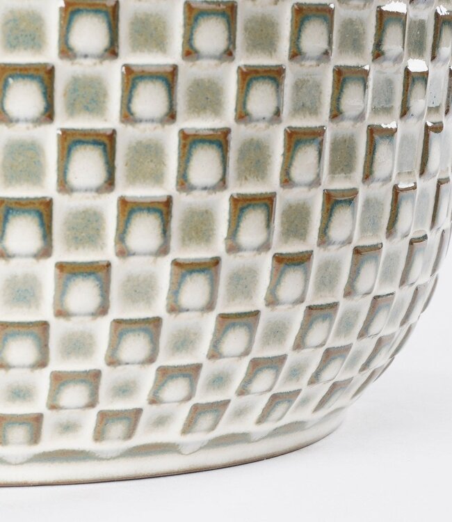 Bloempot binnen Wit 1Keramisch