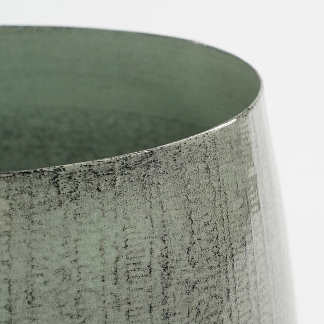 Mica Decorations Benson Blumentopf für drinnen aus Eisen - Hellgrau