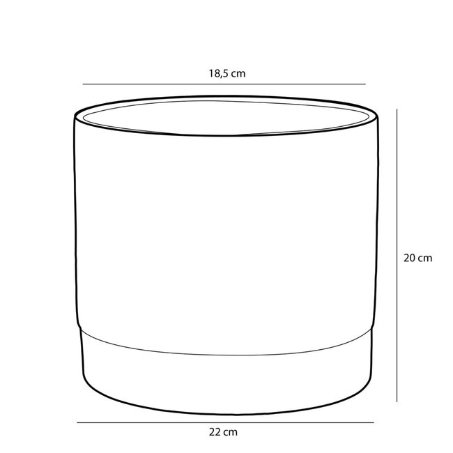 Bloempot binnen Donkerbruin 1Aardewerk