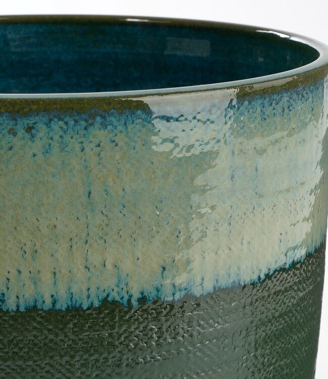 Bloempot binnen Donkerbruin 1Aardewerk