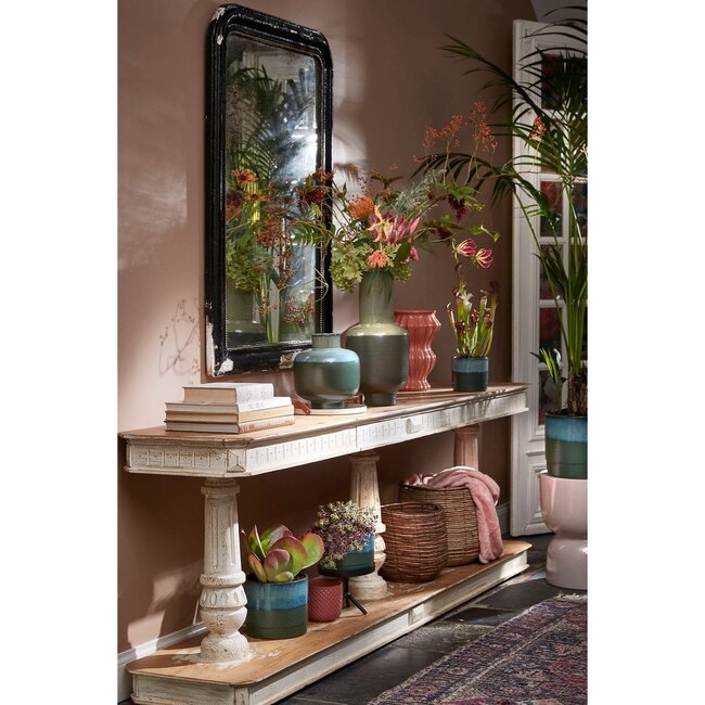 Bloempot binnen Donkerbruin 1Aardewerk