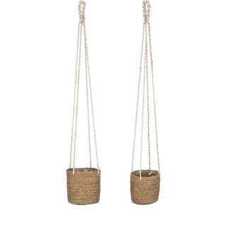 Mica Decorations Plantenmand set Lichtbruin 2Zeegras