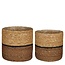 Mica Decorations Plantenmanden set Bruin 2Zeegras