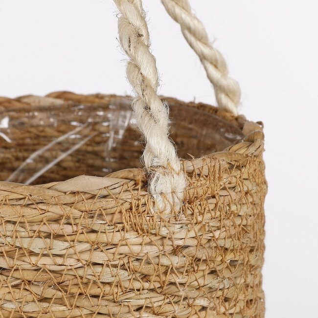 Mica Decorations Atlantic Pflanzkorb aus Jute - Hellbraun - H16 × Ø16 cm