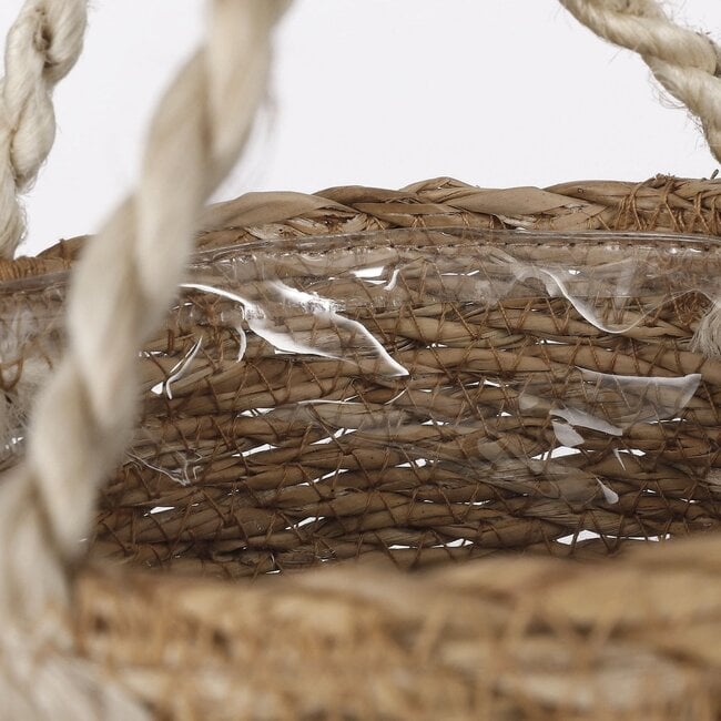 Mica Decorations Atlantic Jute Plant Basket - Light Brown - H16 × Ø16 cm