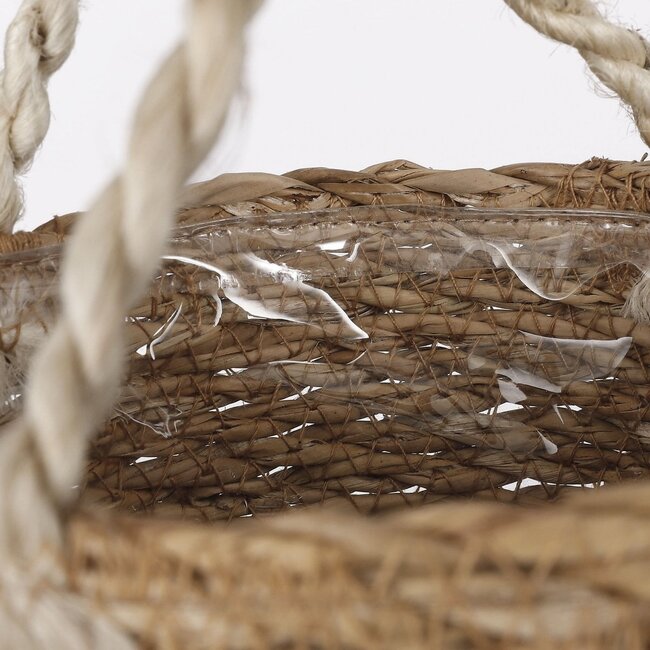 Mica Decorations Atlantic Pflanzkorb aus Jute - Hellbraun - H16 × Ø16 cm