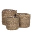 Mica Decorations Plantenmand set Lichtbruin 3Zeegras
