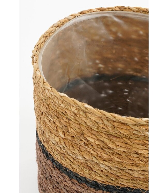 Plantenmanden set Bruin 2Zeegras