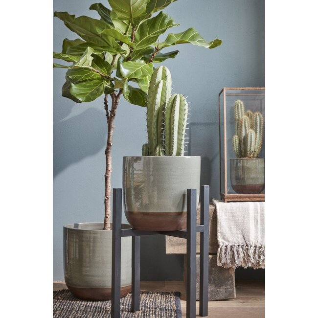 Mica Decorations Ascot Iron Plant Stand - Black - L41.5 × W41.5 × H50 cm
