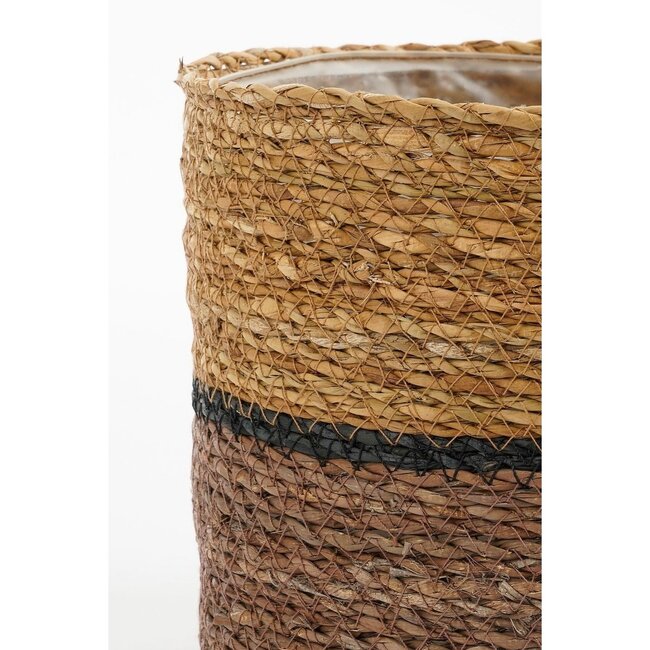 Plantenmanden set Bruin 2Zeegras