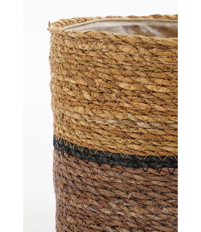 Plantenmanden set Bruin 2Zeegras