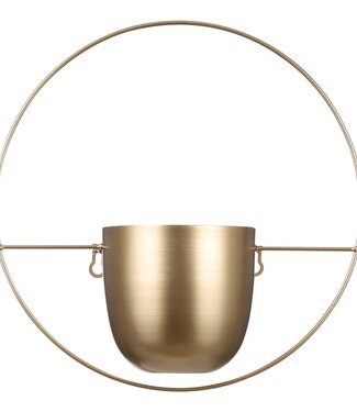 Mica Decorations Bloempot binnen wandhanger Goud 1Ijzer