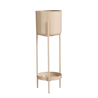 Mica Decorations Colyn Blumentopf mit Ständer aus Eisen - Braun - H60 cm