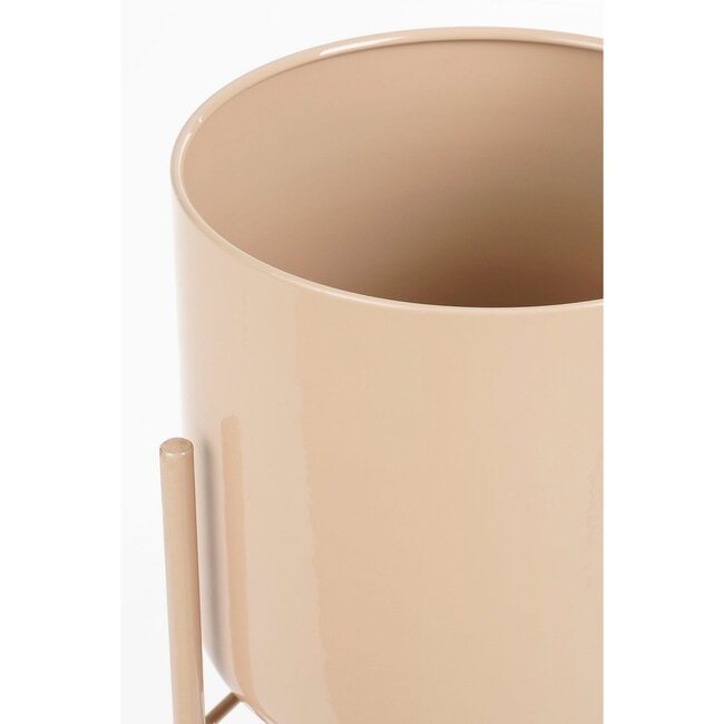 Mica Decorations Colyn Iron Plant Pot on Stand - Brown - H60 cm