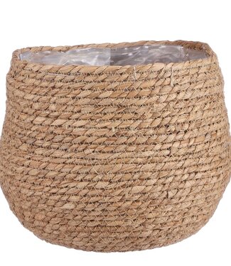 Mica Decorations Plantenmand Lichtbruin 1Zeegras