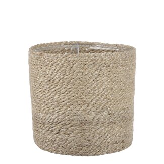 Mica Decorations Atlantic Pflanzkorb aus Jute - Creme - H20 × Ø20 cm