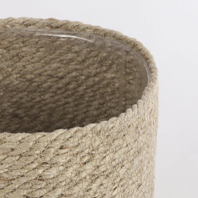 Mica Decorations Atlantic Jute Plant Basket - Cream - H20 × Ø20 cm