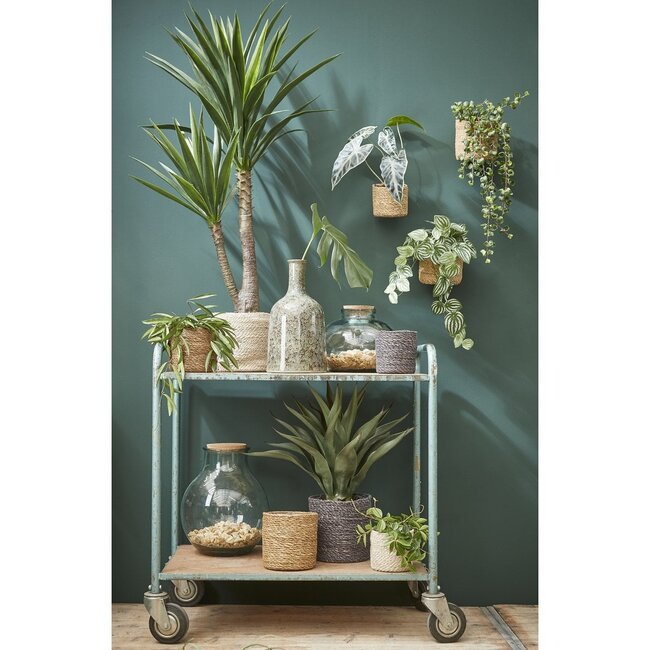 Mica Decorations Atlantic Pflanzkorb aus Jute - Creme - H20 × Ø20 cm