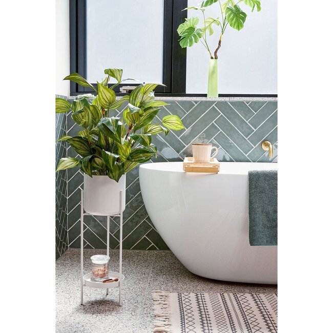 Bloempot binnen Wit 1Ijzer