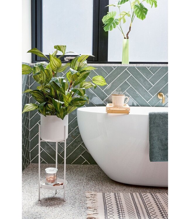 Bloempot binnen Wit 1Ijzer