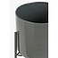 Mica Decorations Colyn Iron Plant Pot on Stand - Black - H60 cm