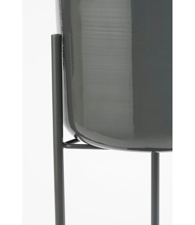 Bloempot binnen Zwart 1Ijzer