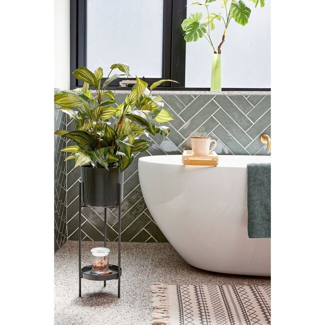 Bloempot binnen Zwart 1Ijzer