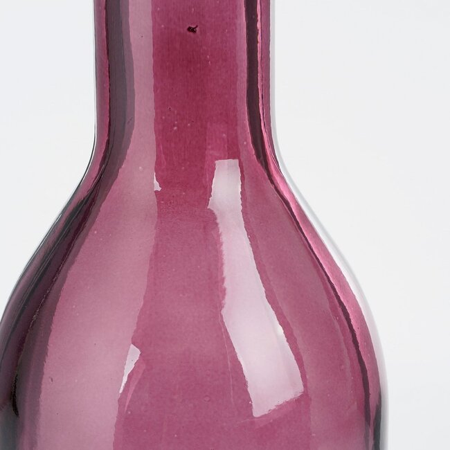 Mica Decorations Rioja Glass Bottle Vase - Dark Red - H50 cm