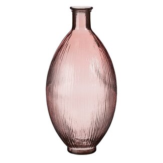 Mica Decorations Firenza Glass Bottle Vase - Light Pink - H59 cm