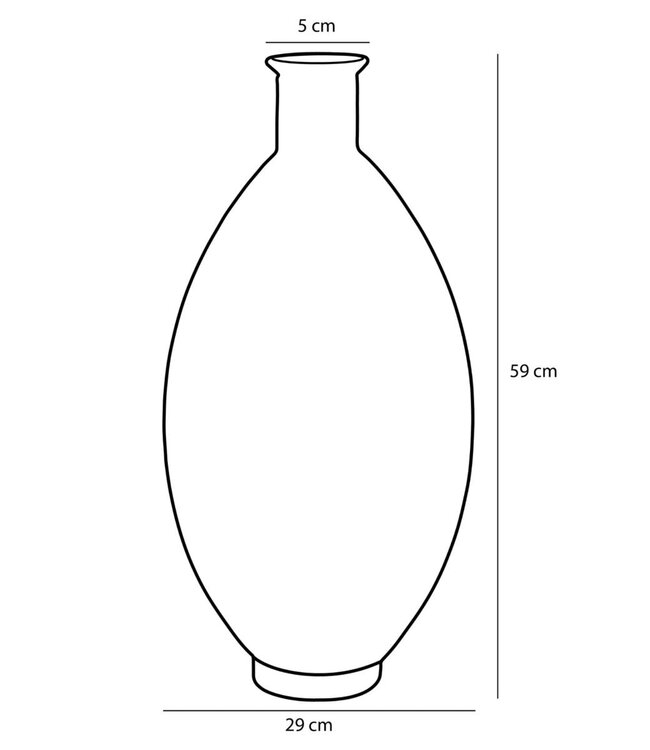 Decoratieve fles Geel 1Glas