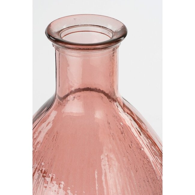Mica Decorations Firenza Flaschenvase aus Glas - Hellrosa - H59 cm