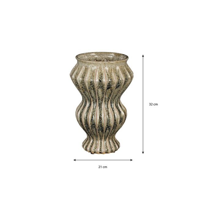 Mica Decorations Pippa Ceramic Vase - Green