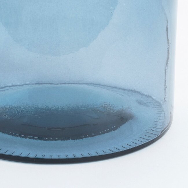 Mica Decorations Guan Glass Bottle Vase - Blue - H26 × Ø21 cm