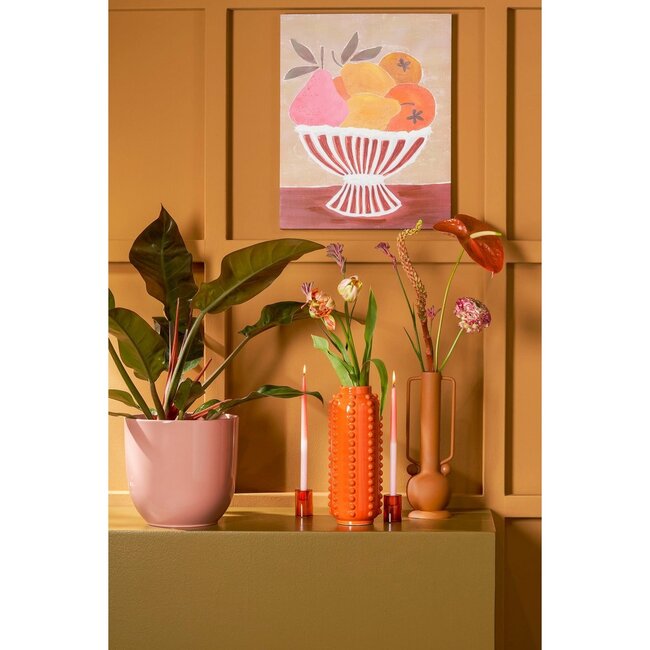 Mica Decorations Boaz Vase aus Keramik - Orange - H30 cm