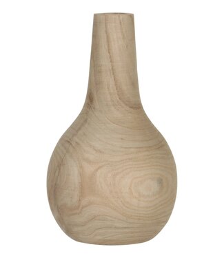 Mica Decorations Vaas Lichtbruin 1Paulownia hout