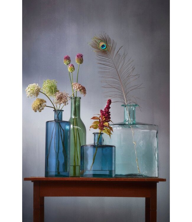 Decoratieve fles Blauw 1Glas