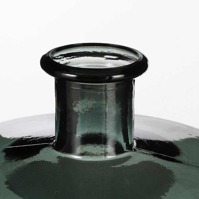 Mica Decorations Guan Flaschenvase aus Glas - Grau - H26 × Ø21 cm