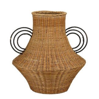 Mica Decorations Fabiola Rattan Decorative Vase - Light Brown - H43 cm