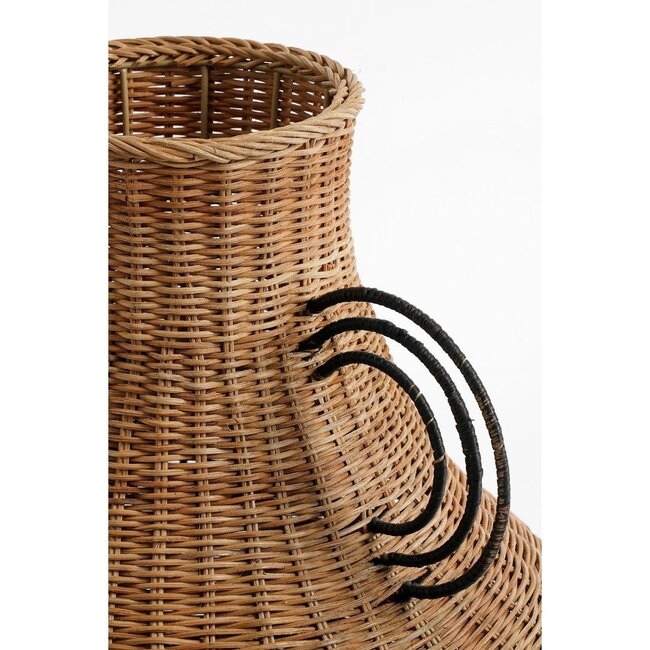 Mica Decorations Fabiola Rattan Decorative Vase - Light Brown - H43 cm