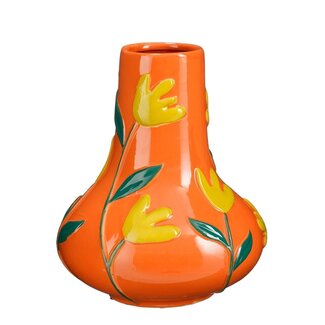 Mica Decorations Ava Vase aus Keramik - Orange - H30 cm