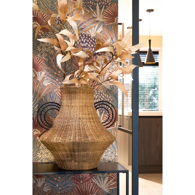 Mica Decorations Fabiola Dekovase aus Rattan - Hellbraun - H43 cm