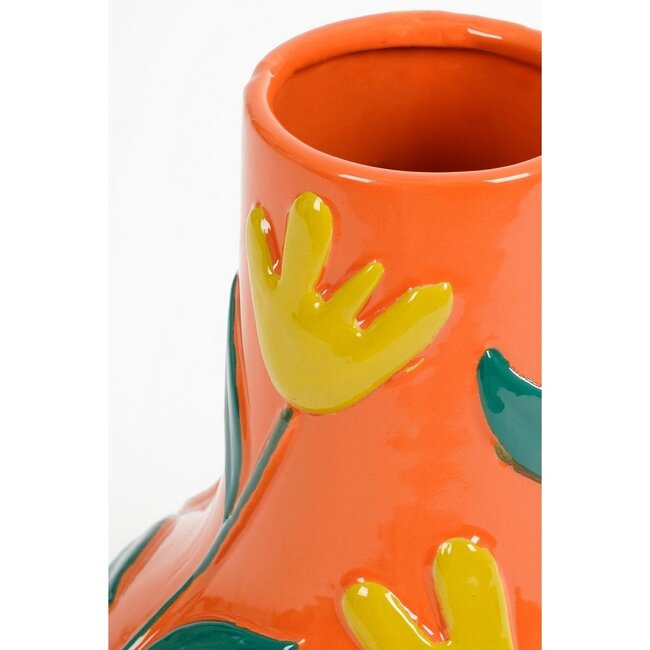 Mica Decorations Ava Vase aus Keramik - Orange - H30 cm