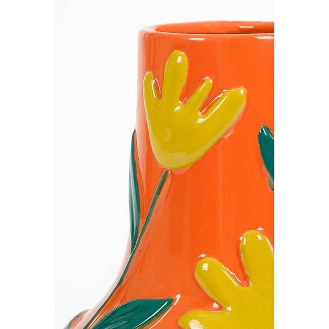 Mica Decorations Ava Vase aus Keramik - Orange - H30 cm