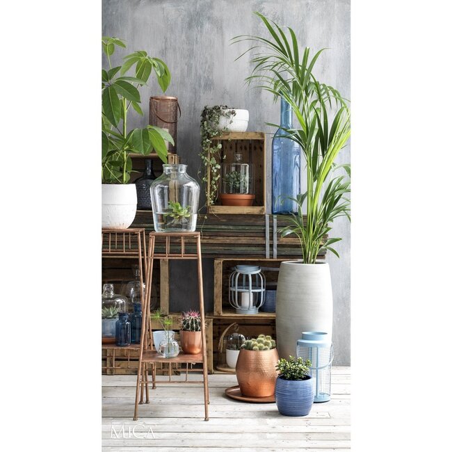 Mica Decorations Rioja Glass Bottle Vase - Light Blue