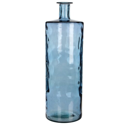 Mica Decorations Guan Glass Bottle Vase - Blue - H75 × Ø25 cm