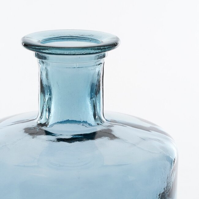 Mica Decorations Guan Glass Bottle Vase - Blue - H75 × Ø25 cm